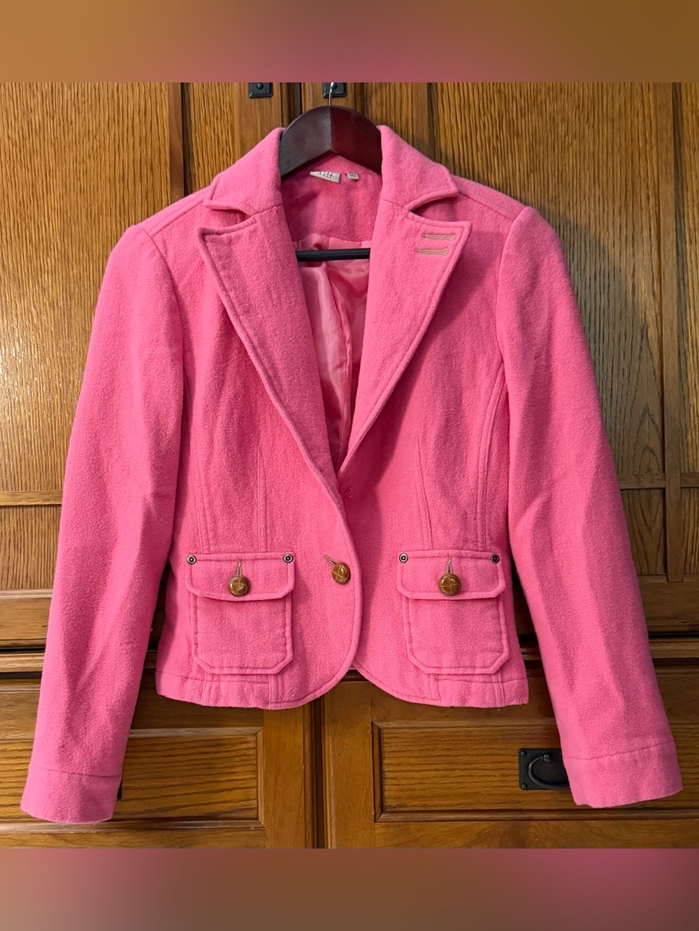 Susquehanna STO Wool Blend Cropped Blazer Jacket Y2K Preppy Academia Boho Chic
